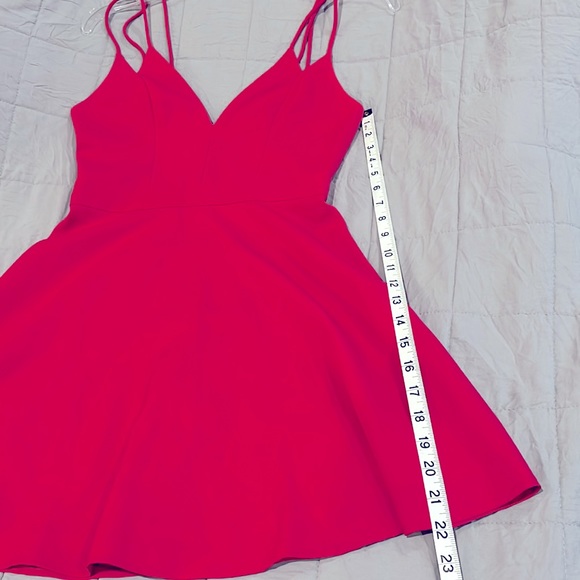 NBD the XNaven twins Hot Pink Fit and Flare Mini Dress. Back Zipper Lined. SM - Picture 5 of 14